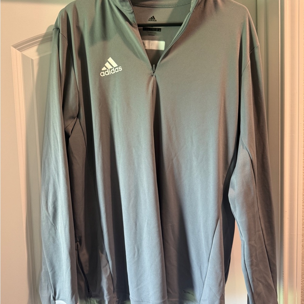 Adidas Gray Quarter-Zip Pullover